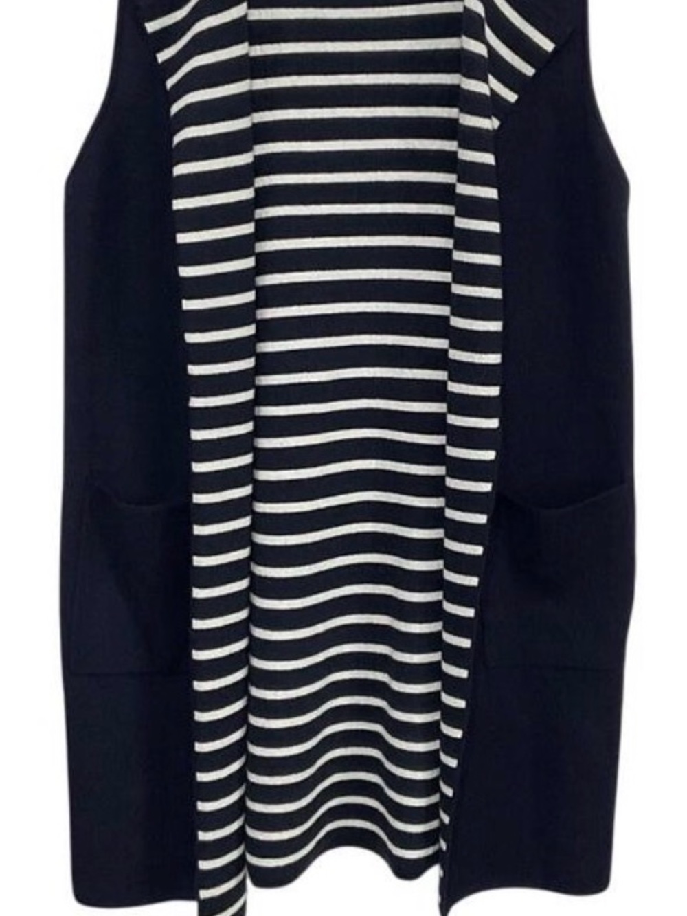 Rachel Zoe Women's Black and White Striped Cardigan